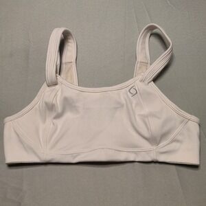 Moving Comfort Fiona Sports Bra Women 34B White High Impact Adjustable Strap